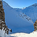 Kurz vor dem Skidepot mit Blick zum Albristhorn.