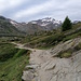 Blick Richtung Zufallspitze. Links oben im Bild ist die Marteller Hütte zu sehen.