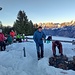 Obligates Bräteln der Würste bei der Feuerstelle oberhalb von Schönhalden