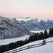 Nebelmeer im Rhein- und Seeztal gegen Abend