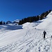 Aufstieg bei Sonne pur
