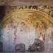 L'interno dell'ossario è molto degradato, ma conserva un affresco con una Crocefissione, databile al XVI secolo, con Madonna ed i santi Giacomo, Antonio eremita e Sebastiano.