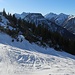 Blick zum Querweg, welcher meist zum Aufstieg dient.
