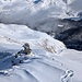 Rückblick/Tiefblick zum Startpunkt der Tour.