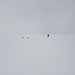 schon über der Waldgrenze, Skitourer geniessen schon die Abfahrt...., diffuses Licht