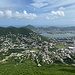 Sentry Hill - Ausblick am Gipfel, u. a. über den Great Salt Pond (aka Grote Zoutpan).