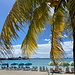 Bei Philipsburg - Am Strand des Hauptortes von Sint Maarten, hinten ist die Insel Saba zu erahnen.