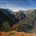 Blick im Aufstieg zum Lago del Mis und zu den Belluneser Dolomiten