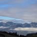 Blick vom Ausgangspunkt zu den Bayrischen Voralpen