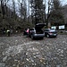 Parcheggio alto al Gajum, proprio al bivio tra il percorso lungo il torrente e la strada per Prim'Alpe