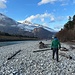 Kiesbank auf dem Rhein