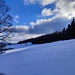 Blick zurück auf unsere erste Abfahrt über die kleine Almbergabfahrt