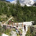 An der Brücke am Ende des Talgrunds verzweigen sich die Wege und der eigentliche Aufstieg zur Cabane du Mountet beginnt