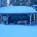 Grillstelle, Zeit für ein Picknick ohne Schnee