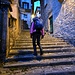 Una lunga scalinata ci porta nella parte alta del paese di Molina