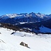 Blick bei Anstieg abseits von Pisten