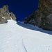 Inizio salita nel canalone