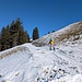 Vers 1350m...et la neige n'augmente guère