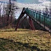 Il ponte tibetano in località Tre Salti.