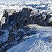 Blick in die Felsbastion vom Rätschenhorn.