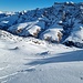 Meine Aufstiegsspur im Pulverschnee bei der Umgehung des Guwbands