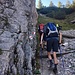 Und dann geht's aber auch bald wieder ziemlich steil bergauf