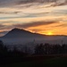 Abendstimmung am Hohenhewen am Vorabend.