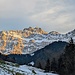 der Säntis mit den letzen Sonnenstrahlen
