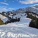von der Hoch Petersalp zum Nosshaldensattel ist wieder tiefster Winter, mit ca. 50 cm tiefen Schnee