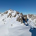 Am Westgipfel des Piz Glüna