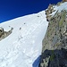 Rückblick zum steilsten Stück (über 50°)