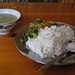 daal bhat (riso, zuppa legumi) con verdure 