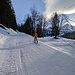 La piste de luge en bon état