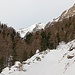 Im Val Bever; eine alte Skispur ist zu erkennen.