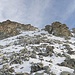 Anstieg im steinigen Hang
