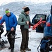 Oggi ciaspole sin dalla partenza, ha smesso di nevicare da poco