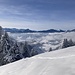 auf spärlichen Spuren hoch - mit Ausblick zur Hoflue - Richtung ...