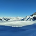 Unsere Schatten bei der Zollhütte hinterm Plasseggenpass