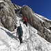Kletterstelle von unten