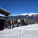 Foto ricordo a Campelli, finalmente un angolo con il sole