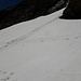 Von der heiklen Abstiegsstelle selbst gibt es leider keine Bilder, aber hier bin ich runtergerutscht direkt danach runtergerutscht.