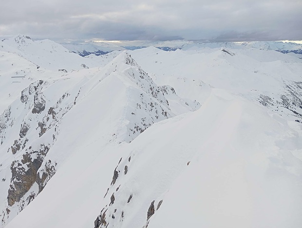 Rückblick vom Gipfel der Casanna