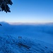 Letzte Abfahrt, der Nebel ist noch etwas höher