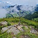 Am Loderstein mit Blick zum Gratlspitz, zwischengeschaltete Nebelfetzen