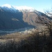 Montagne innevate sulla parte opposta della Val d’Ossola.
