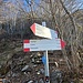 Località Pianoni a Q920, qui si trova il bivio per Capraga, noi prendiamo a destra, la direttissima continua sul crinale per Alpe Sui