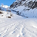 <b>Arrivo al Ri di Prüsfà (1541 m) dopo 55 min dalla partenza. In questo luogo un tempo c’era la barriera che impediva agli automobilisti di proseguire. Sorge il sole. </b>