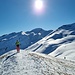 Eine deutsche Skitourengruppe erreicht das Strätscherhorn von der Westseite aus