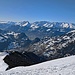 die Aussicht vom Gipfel Sassauna nach rechts bis hinunter ins Rheintal
