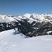 die Aussicht vom Gipfel Sassauna nach rechts zum Vilan